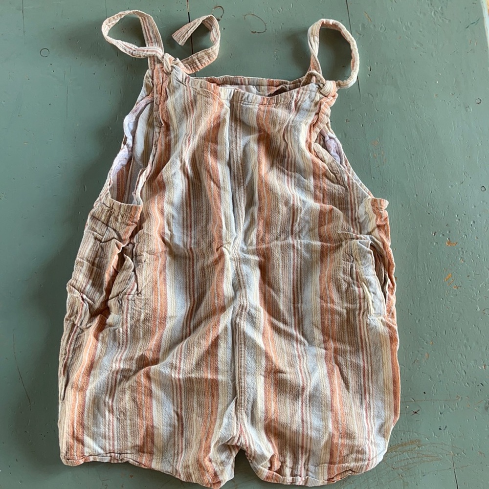 Linen blend romper